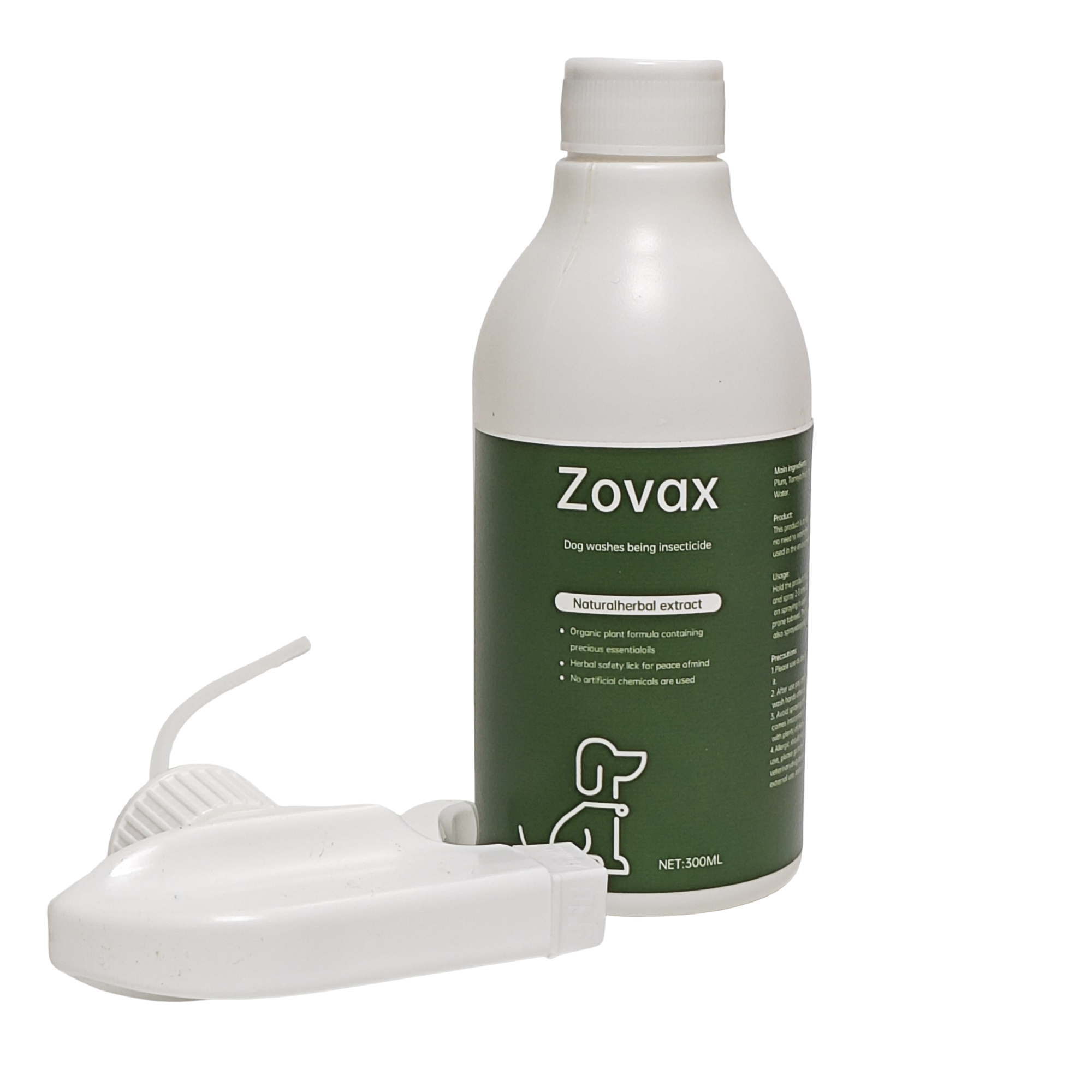 Zovax Natural Herbal Dog Washes Being Insecticide, Pet-Friendly Flea & Tick Control (300ml) - Image 6